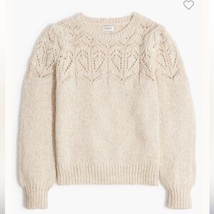 J.CREW Pointelle Crewneck Sweater Size Large